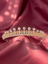 Peora Celestial Crystal Princess Tiara - Gold