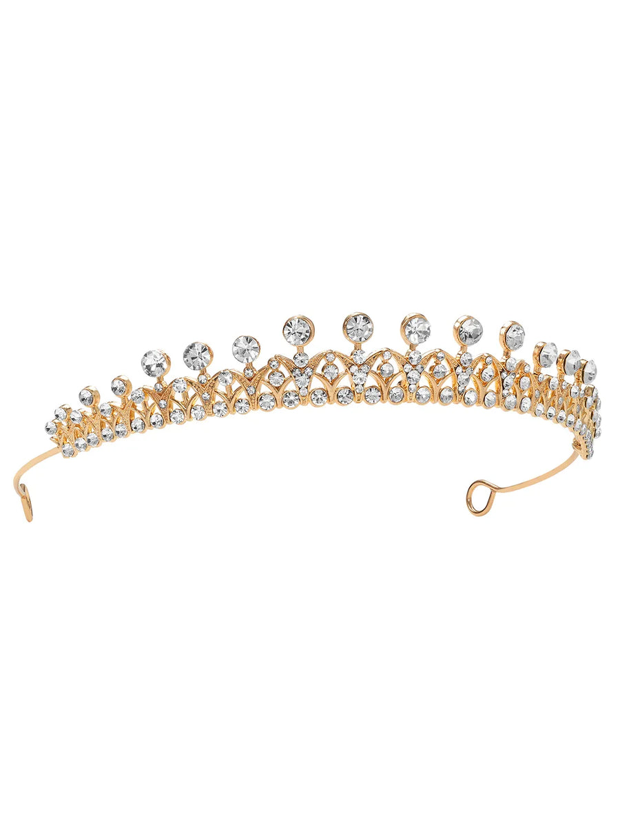 Peora Celestial Crystal Princess Tiara - Gold