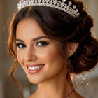 Peora Celestial Crystal Princess Tiara - Silver