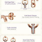 Peora Rose Gold Roman Numeral Double Circle Studs