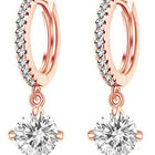 Rose Gold Plated Crystal Earrings