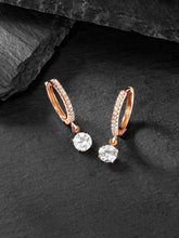 Rose Gold Plated Crystal Earrings