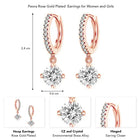 Rose Gold Plated Crystal Earrings