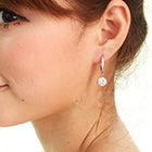 Classic Solitaire Drop Gold Hoop Earrings