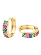 Dazzling CZ Encrusted Hoop Earrings