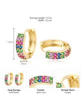 Dazzling CZ Encrusted Hoop Earrings