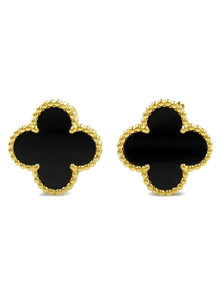 Delicate Clover Shaped Stud Earrings