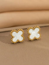 Delicate Clover Shaped Stud Earrings
