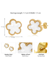 Delicate Clover Shaped Stud Earrings