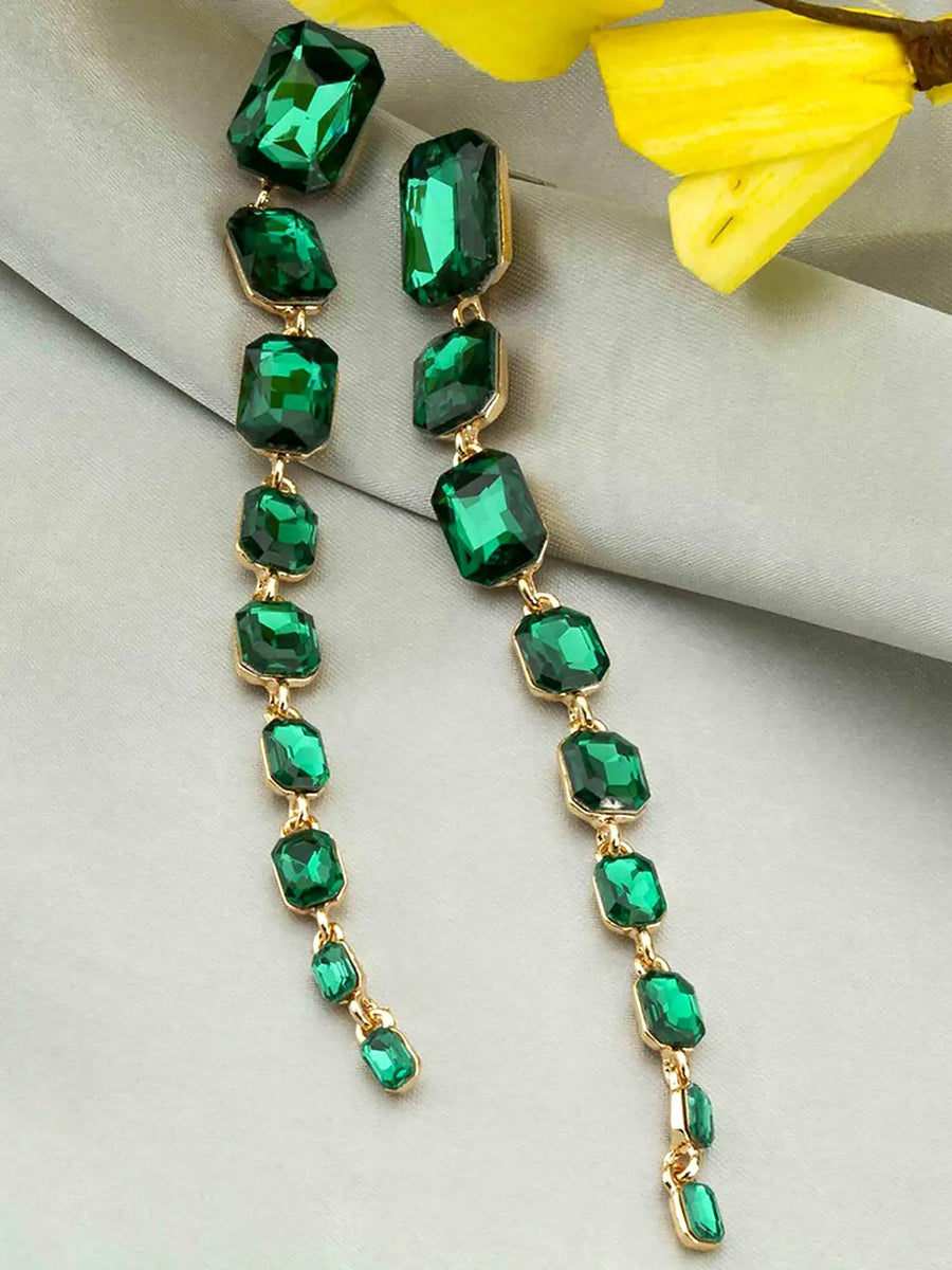Cascading Crystal Regal Earrings