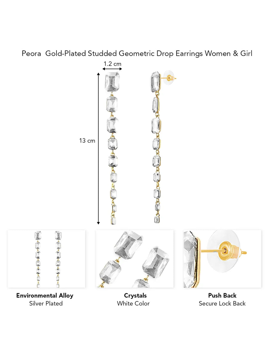 Cascading Crystal Regal Earrings