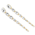 Cascading Crystal Regal Earrings - Silver -White