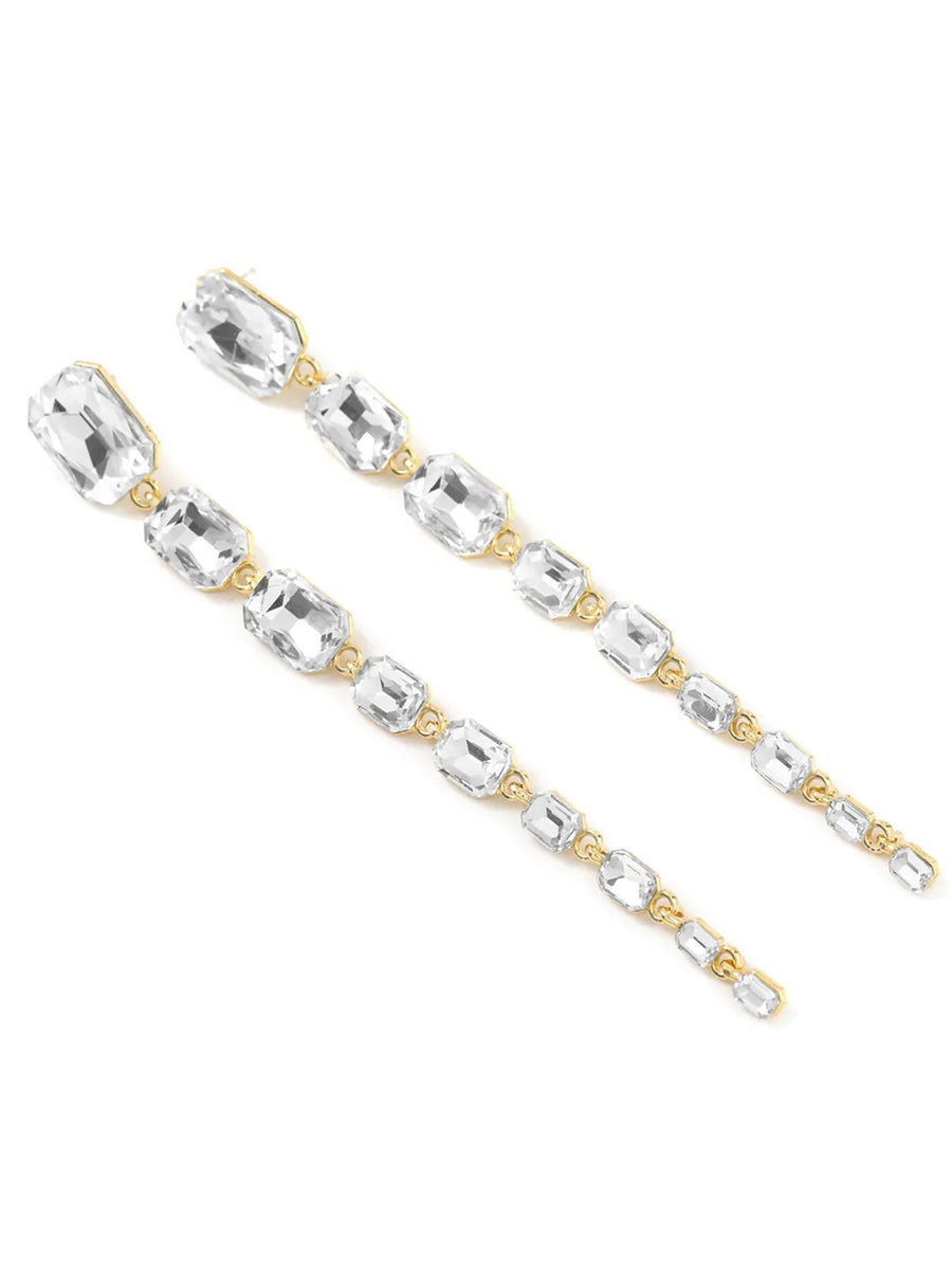 Cascading Crystal Regal Earrings