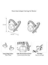 Elegant Pearl and CZ Swirl Earrings