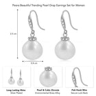 Glowing Pearl Studded Drop Earrings