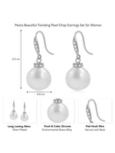 Glowing Pearl Studded Drop Earrings