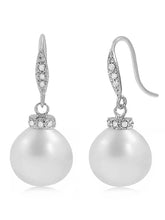 Glowing Pearl Studded Drop Earrings