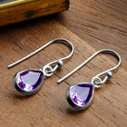 Luxe Amethyst Teardrop Hook Earrings