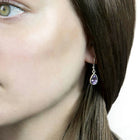 Luxe Amethyst Teardrop Hook Earrings