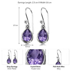 Luxe Amethyst Teardrop Hook Earrings