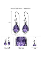 Luxe Amethyst Teardrop Hook Earrings