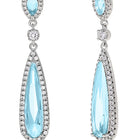 Sleek Teardrop Crystal Drop Earrings