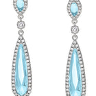 Sleek Teardrop Crystal Drop Earrings