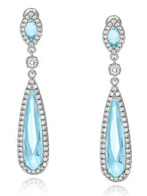 Sleek Teardrop Crystal Drop Earrings