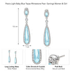 Sleek Teardrop Crystal Drop Earrings