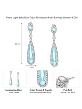 Sleek Teardrop Crystal Drop Earrings