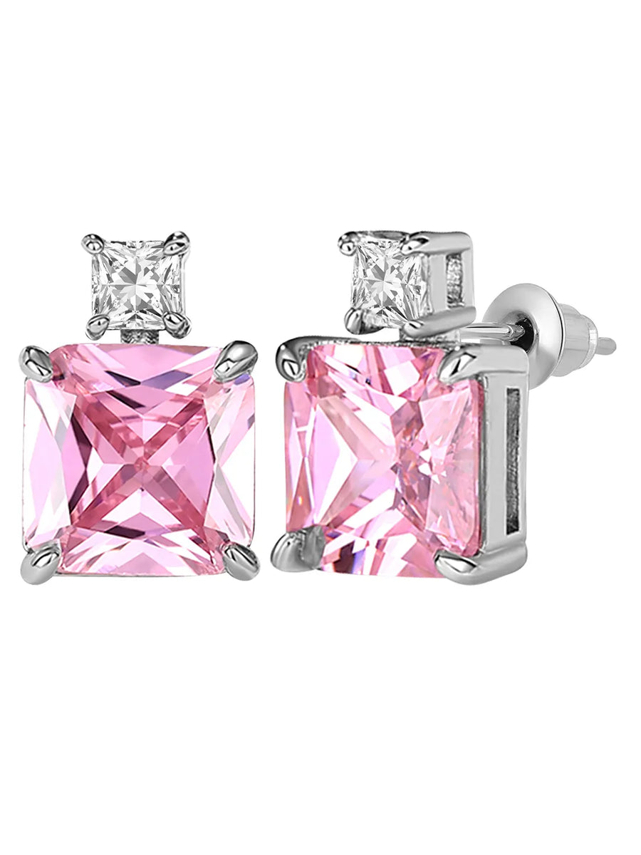 Modern Dual Geometric Stud Earrings