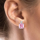 Modern Dual Geometric Stud Earrings