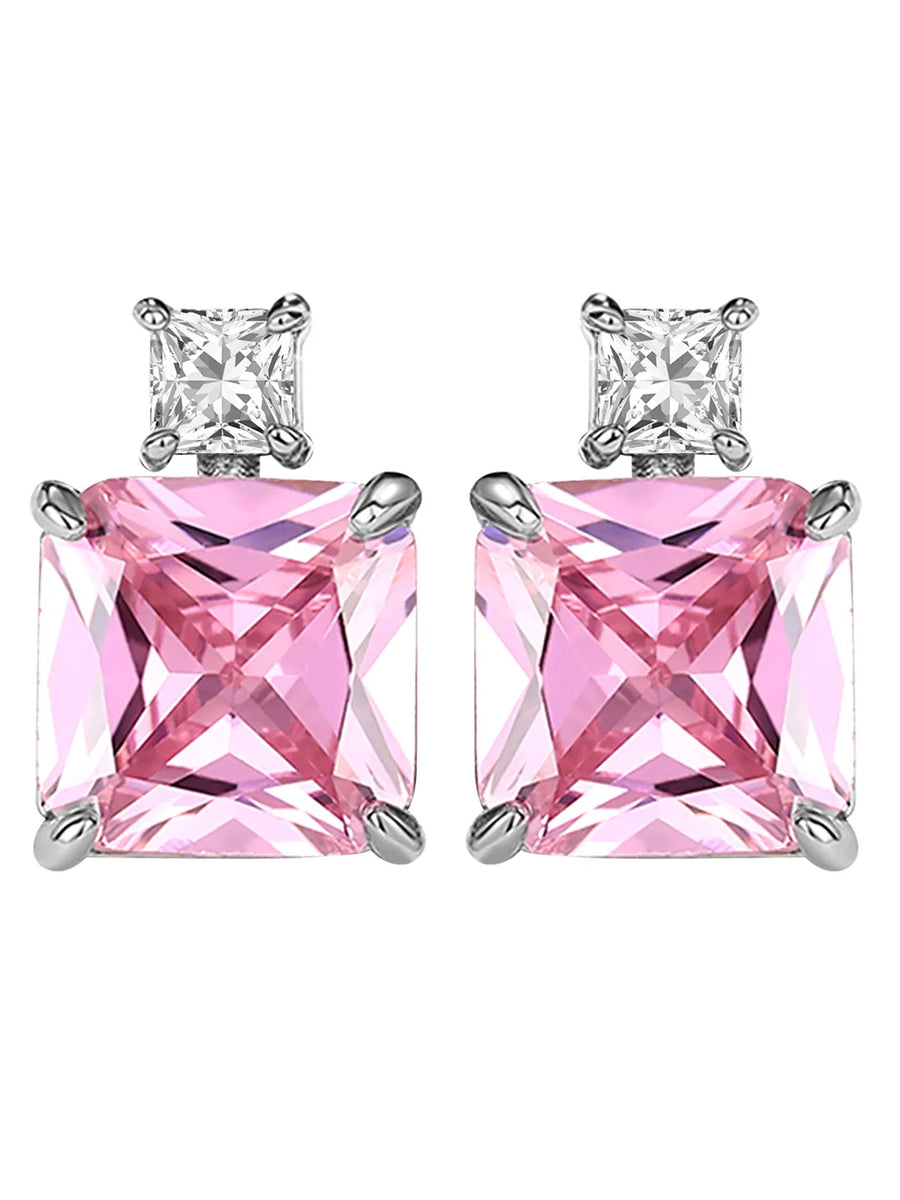 Modern Dual Geometric Stud Earrings