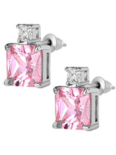 Modern Dual Geometric Stud Earrings