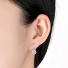 Stately Baguette Round Drops Earrings