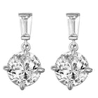 Stately Baguette Round Drops Earrings