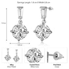 Stately Baguette Round Drops Earrings