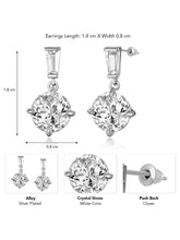 Stately Baguette Round Drops Earrings