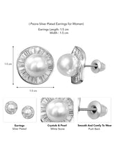 Classic Baguette Pearl Studs Earrings