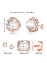 Pearl and CZ Harmony Stud Earrings