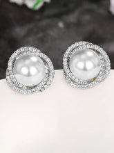 Pearl and CZ Harmony Stud Earrings