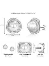 Pearl and CZ Harmony Stud Earrings
