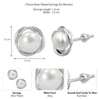 Stylish Wrapped Pearl Stud Earrings