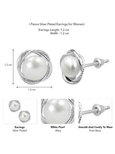Stylish Wrapped Pearl Stud Earrings