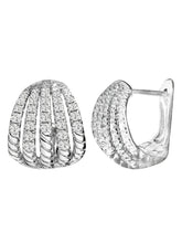 Glamorous Multi Row Crystal Earrings