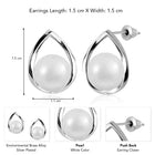Chic Pearl and Swirl Design Earrings