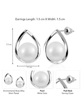 Chic Pearl and Swirl Design Earrings