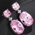 Stunning Oval & Square Cut Drop Earrings