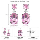 Stunning Oval & Square Cut Drop Earrings