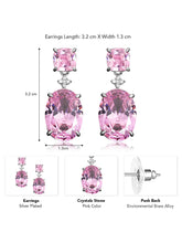 Stunning Oval & Square Cut Drop Earrings